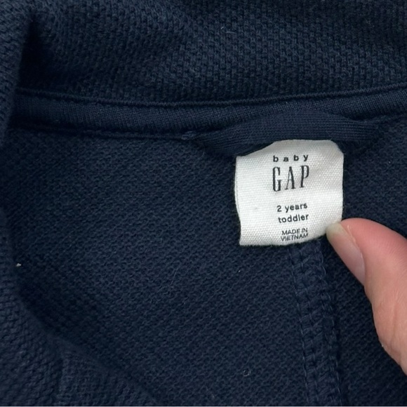 Baby Gap Blue Waffle Knit Navy Blue Jacket 2T - Picture 2 of 4